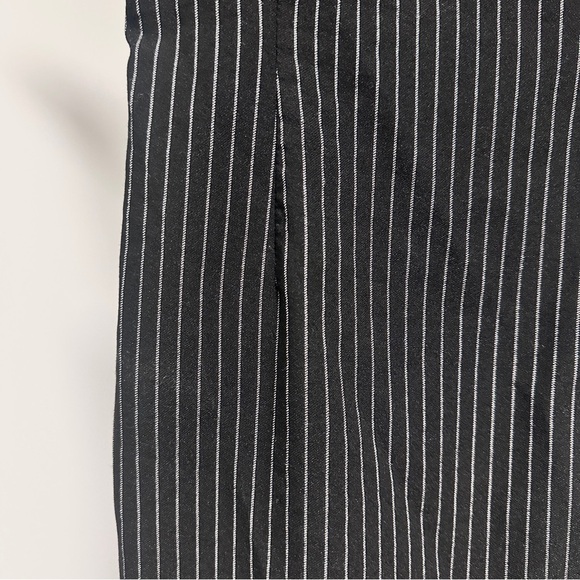 Forever 21 Black Pinstripe Bodycon Overall Mini Dress Women’s Size Small EUC - Picture 8 of 16